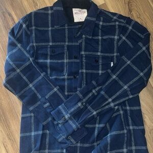 Blue Plaid Button-Up Shirt - Hollister